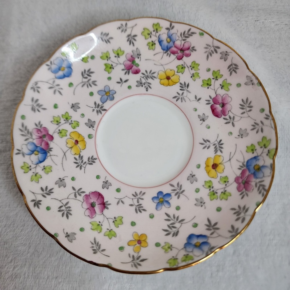 Vintage‎ Foley Bone China EB & Co. Floral Chintz Pattern 5.25" Saucer